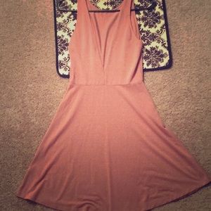 SOLD—-H&M Rose With Gold Sparkles Dress